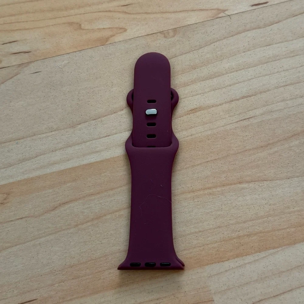 Burgundy Silicone Watch Band